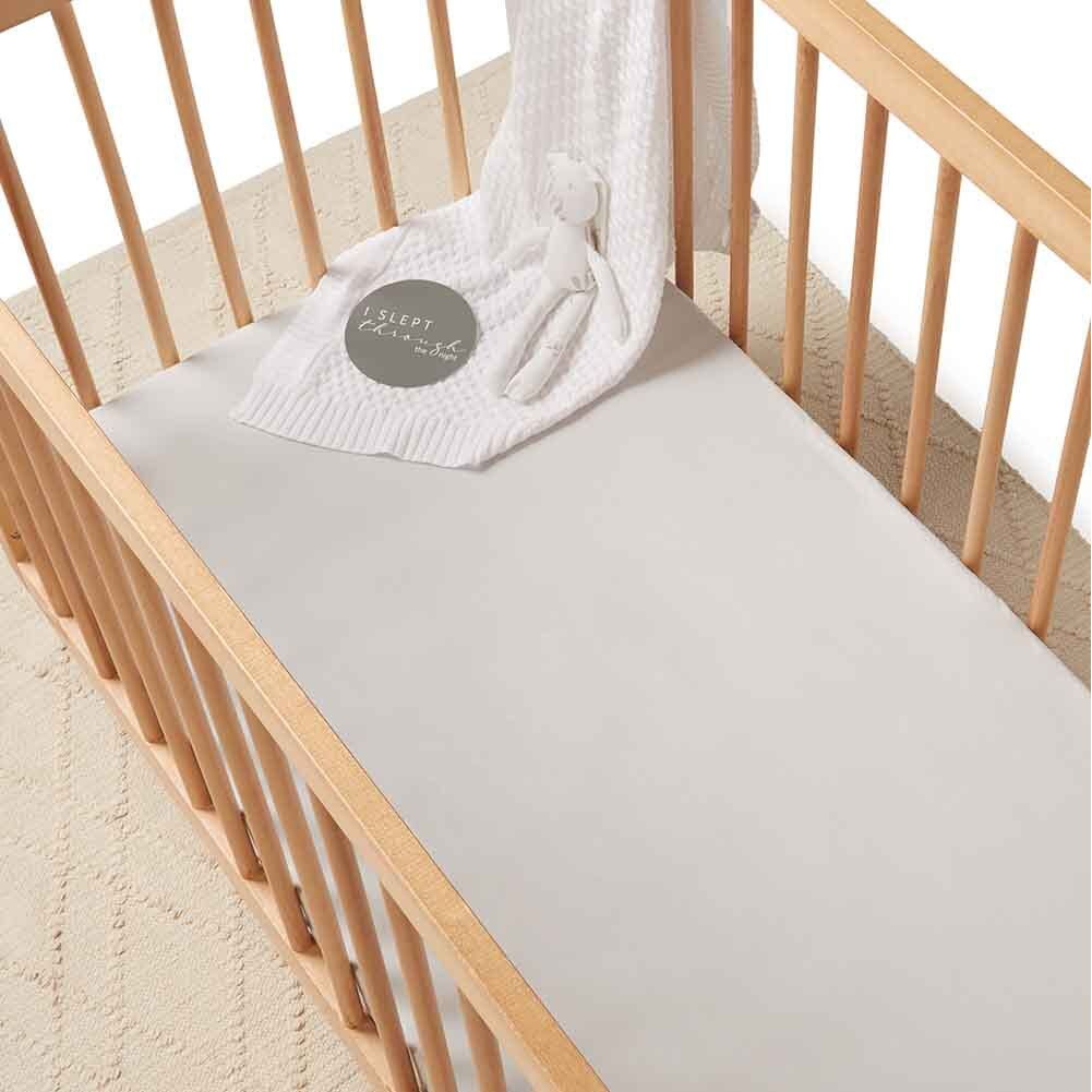 Stone Fitted Cot Sheet