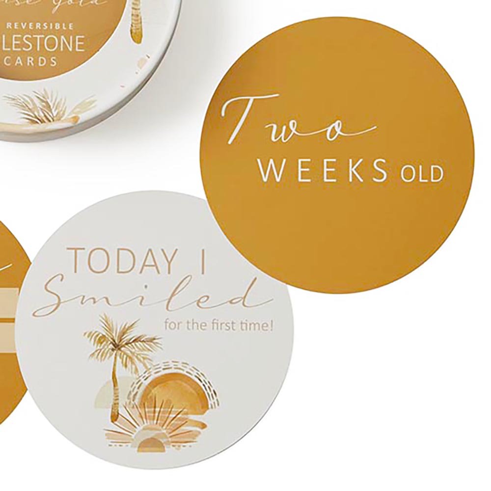 Paradise &amp; Sunrise Gold Reversible Milestone Cards