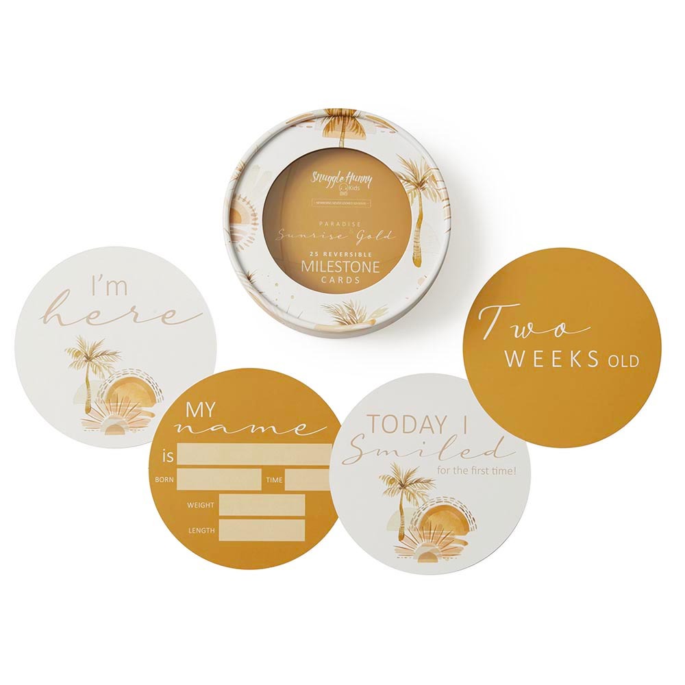 Paradise &amp; Sunrise Gold Reversible Milestone Cards