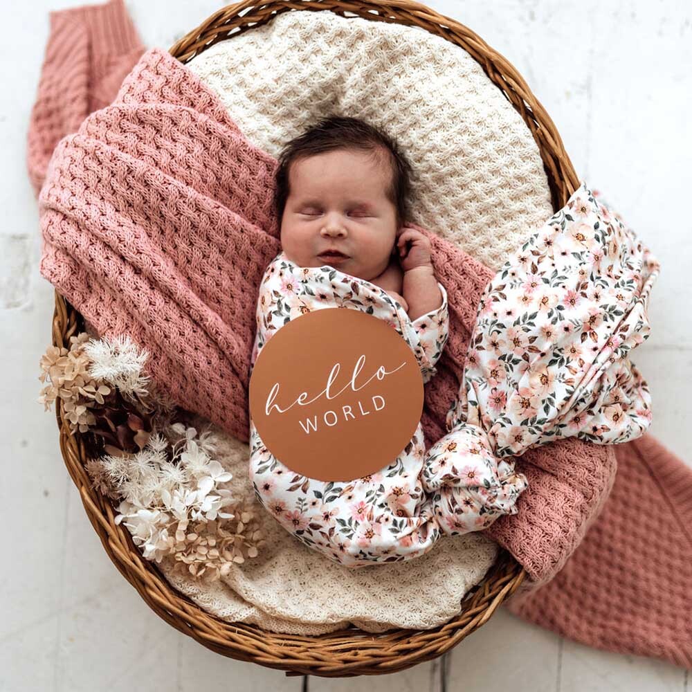 Spring Floral &amp; Hazelnut Reversible Milestone Cards