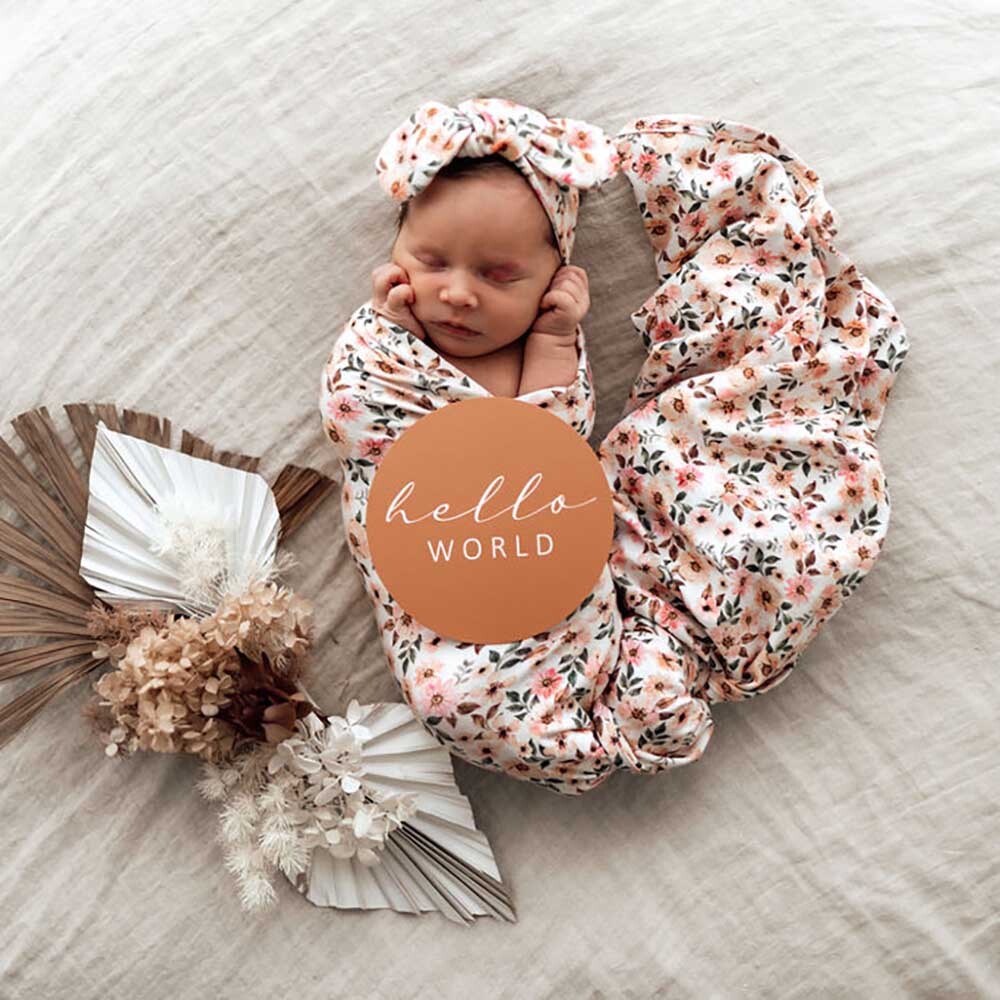 Spring Floral &amp; Hazelnut Reversible Milestone Cards