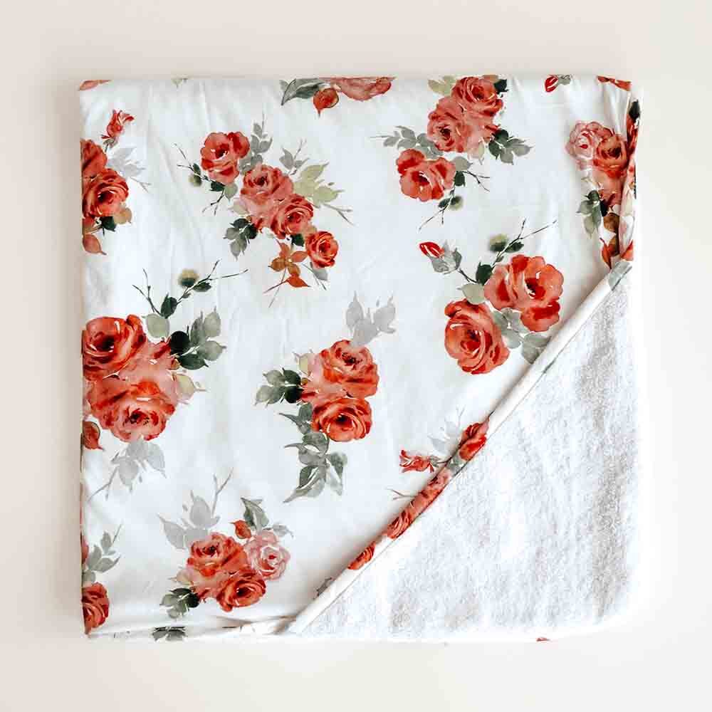 Rosebud Organic Hooded Baby Towel