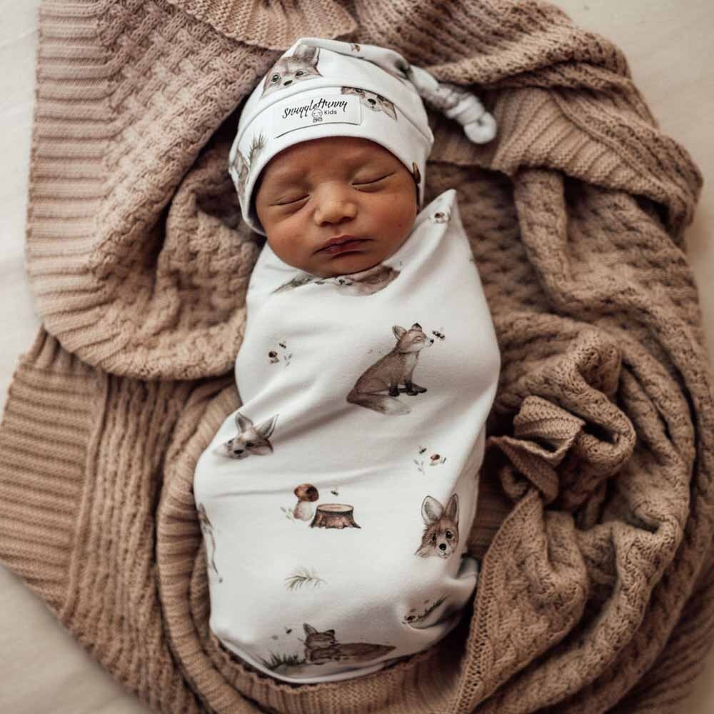 Fox Snuggle Swaddle &amp; Beanie Set