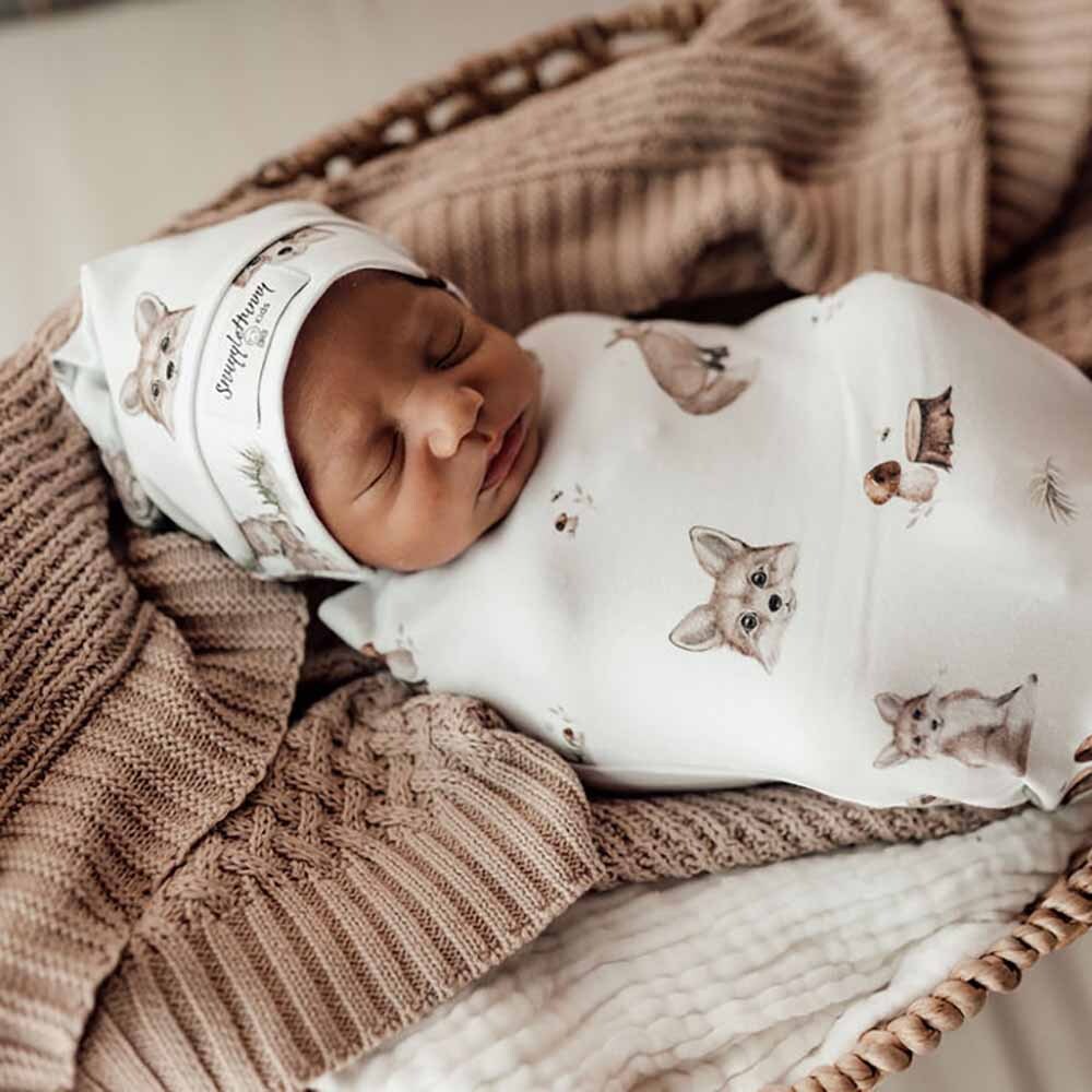 Fox Snuggle Swaddle &amp; Beanie Set