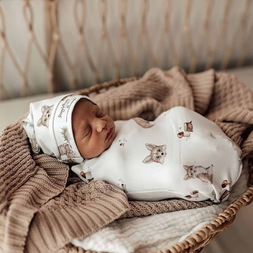 Fox Snuggle Swaddle &amp; Beanie Set