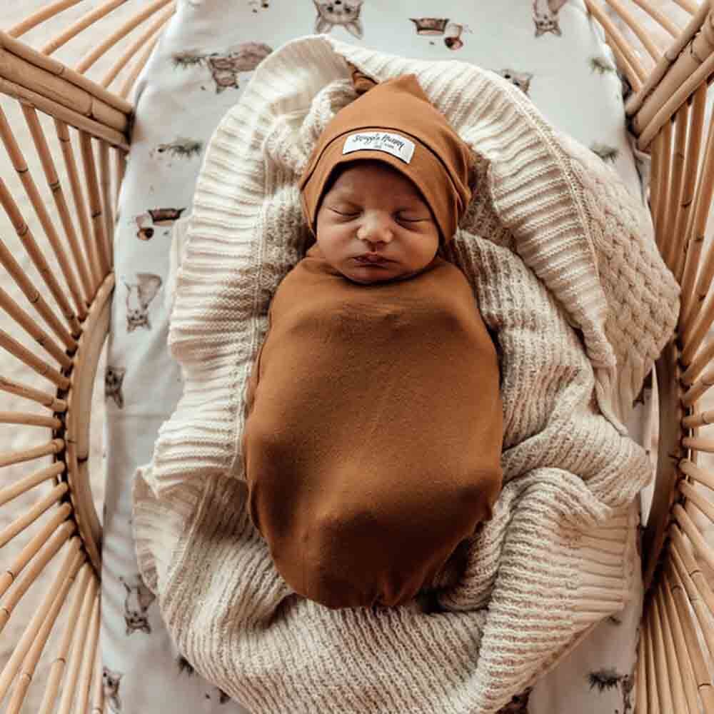 Bronze Snuggle Swaddle &amp; Beanie Set