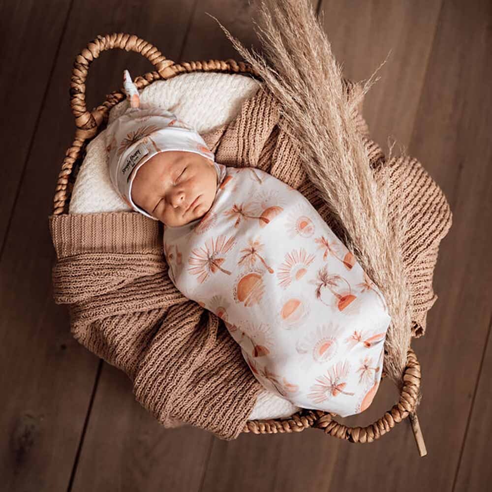 Paradise Snuggle Swaddle &amp; Beanie Set