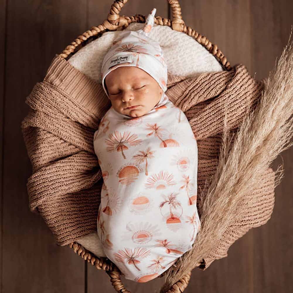 Paradise Snuggle Swaddle &amp; Beanie Set