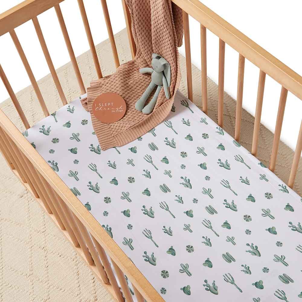 Cactus Fitted Cot Sheet