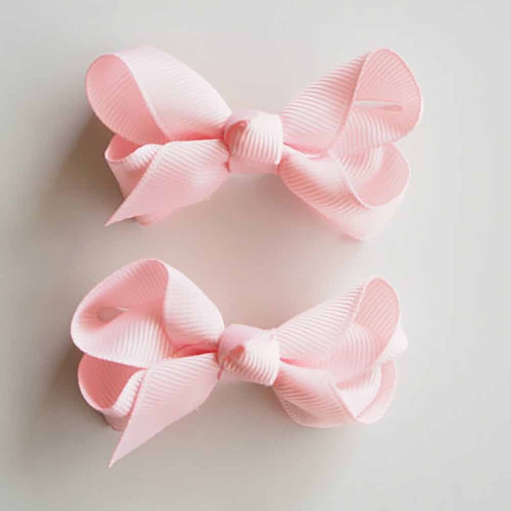 Baby Pink Piggy Tail Hair Clips - Pair