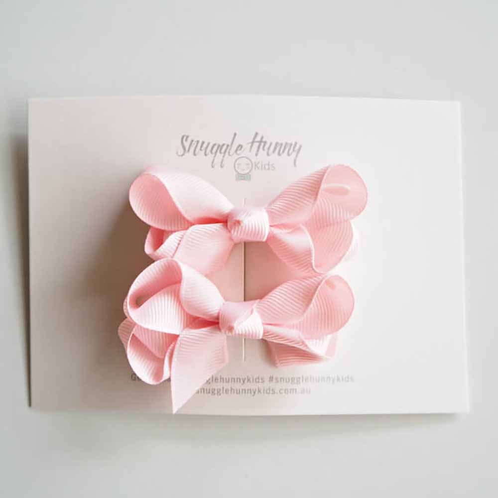 Baby Pink Piggy Tail Hair Clips - Pair