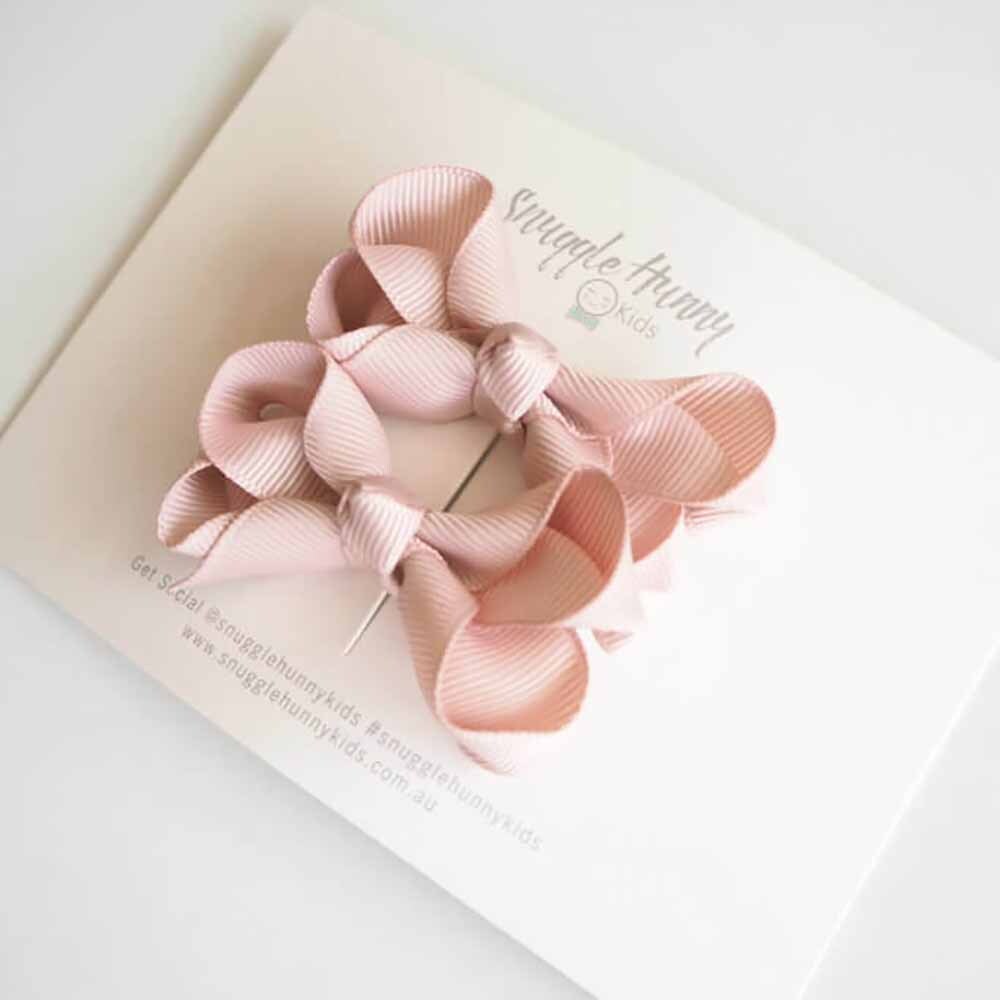 Nude Piggy Tail Hair Clips - Pair