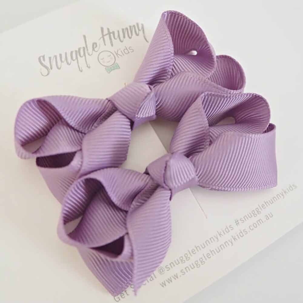 Lilac Piggy Tail Hair Clips - Pair