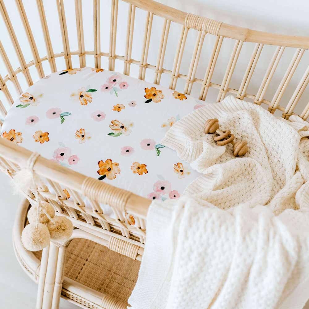 Poppy Bassinet Sheet / Change Pad Cover