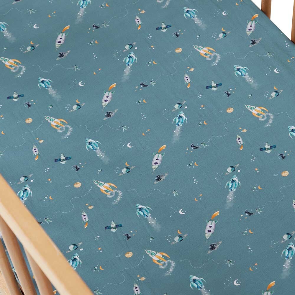 Rocket Organic Fitted Cot Sheet