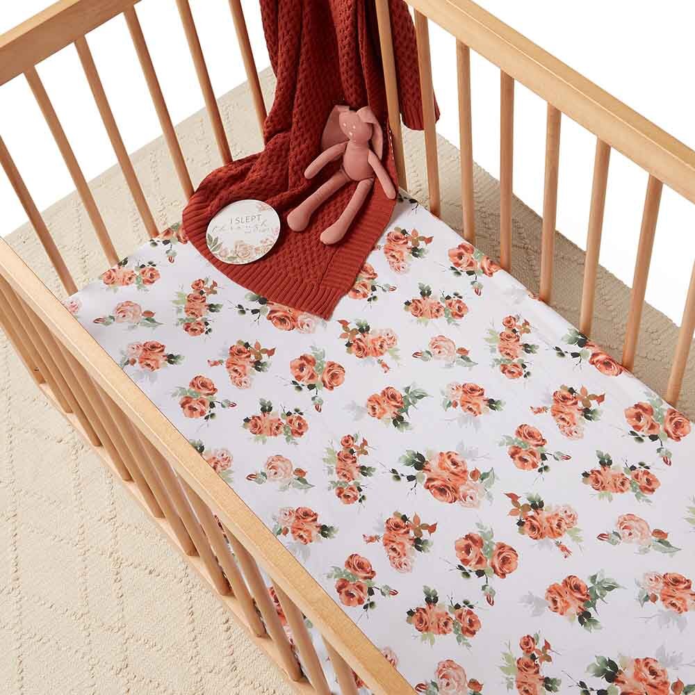 Rosebud Fitted Cot Sheet