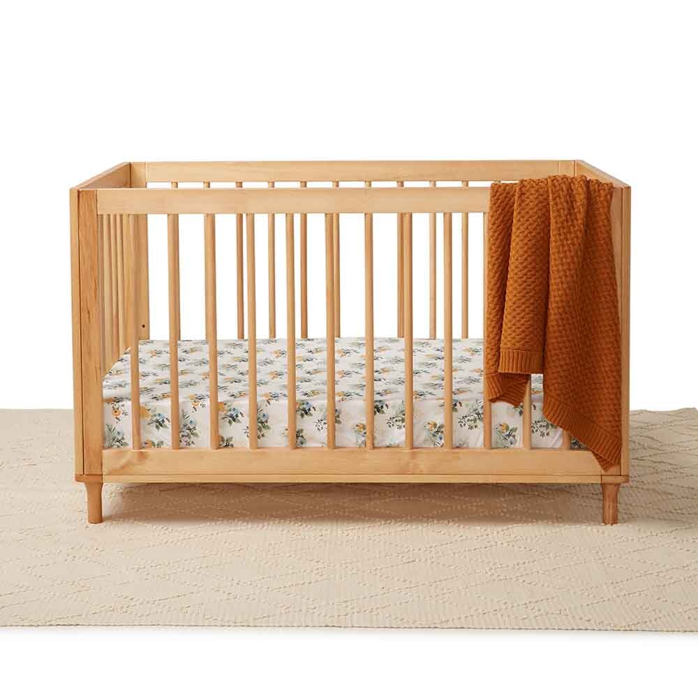 Garden Bee Fitted Cot Sheet - Limited Edition