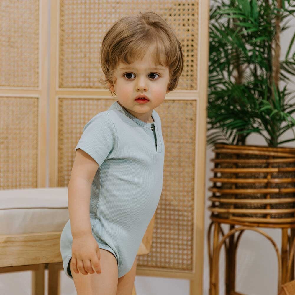 Sage Short Sleeve Organic Bodysuit