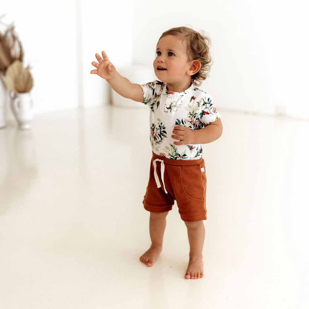 Festive Berry Short Sleeve Organic Bodysuit - Limited Edition