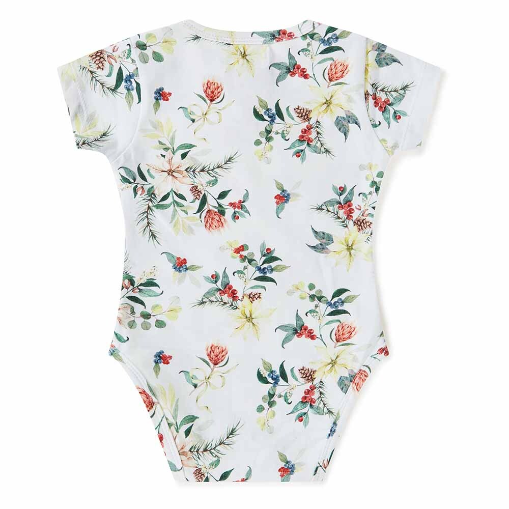 Festive Berry Short Sleeve Organic Bodysuit - Limited Edition