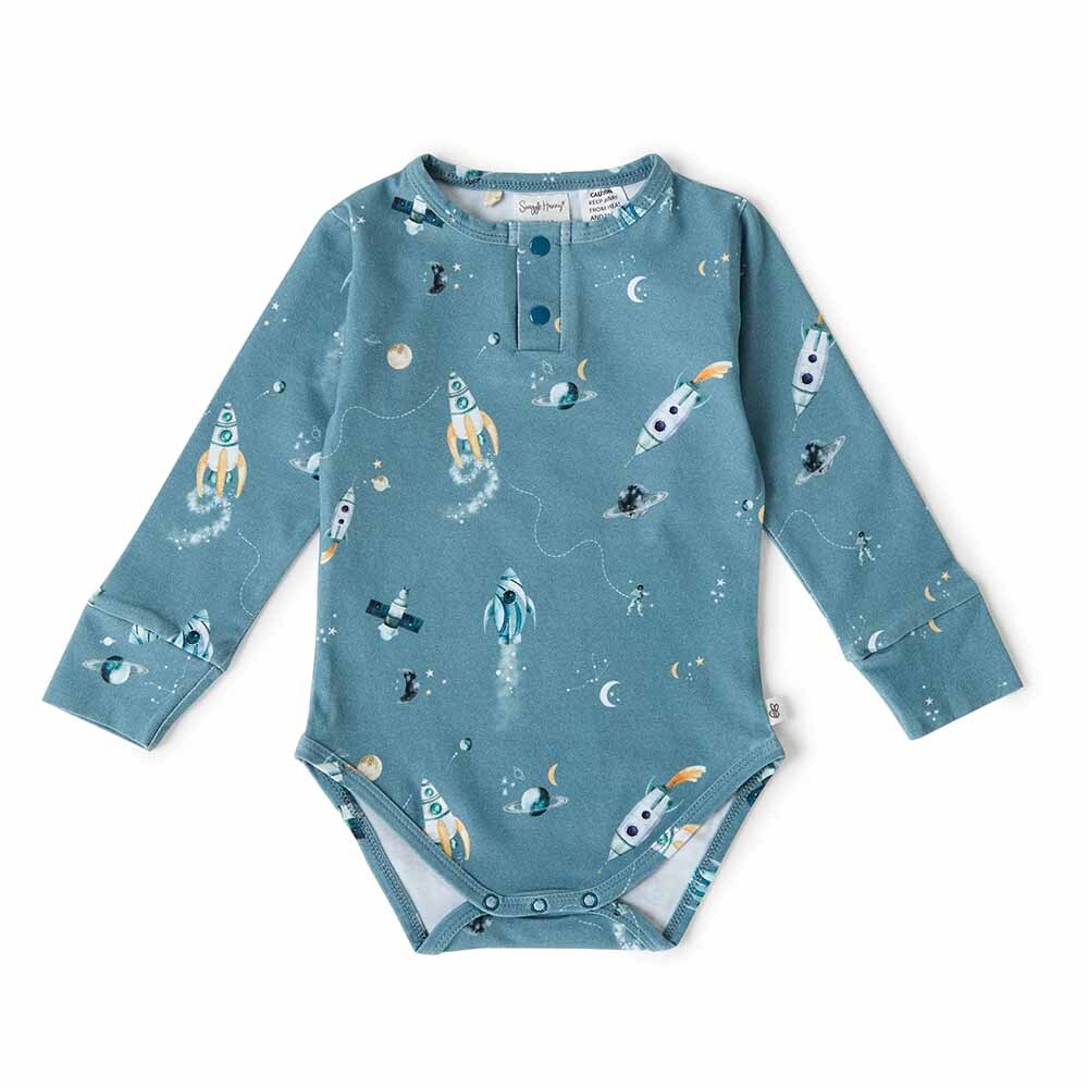 Rocket Long Sleeve Organic Bodysuit