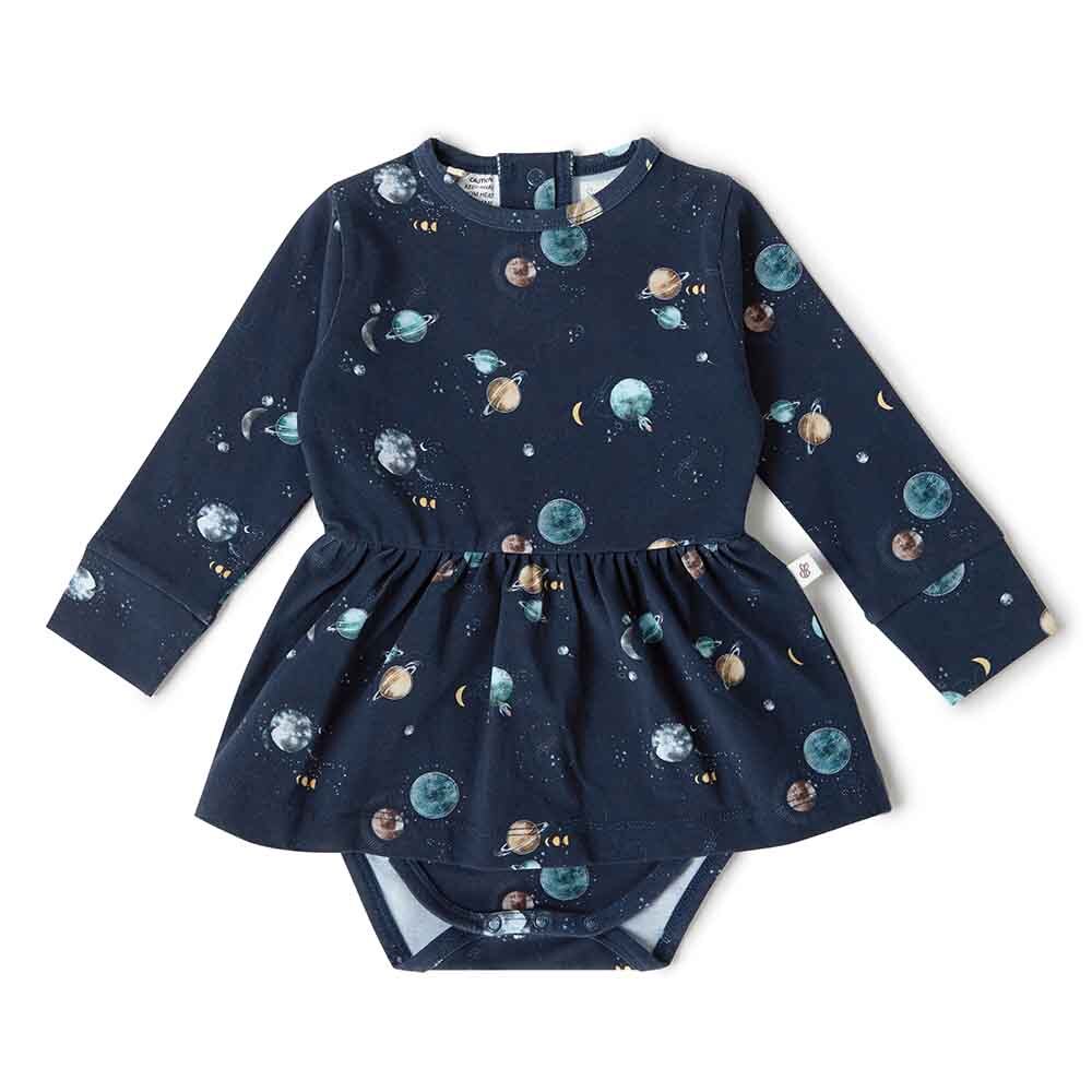 Milky Way Long Sleeve Organic Dress