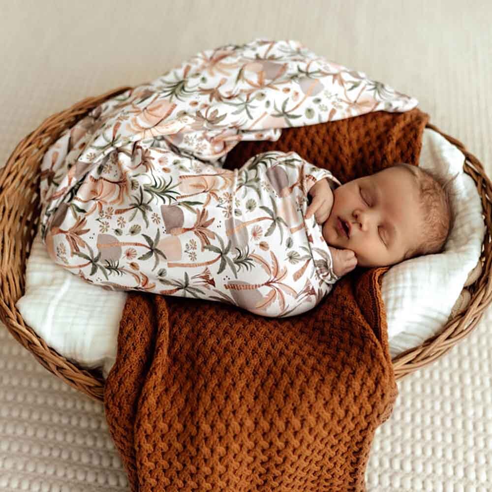 Palm Springs Organic Jersey Wrap &amp; Beanie Set