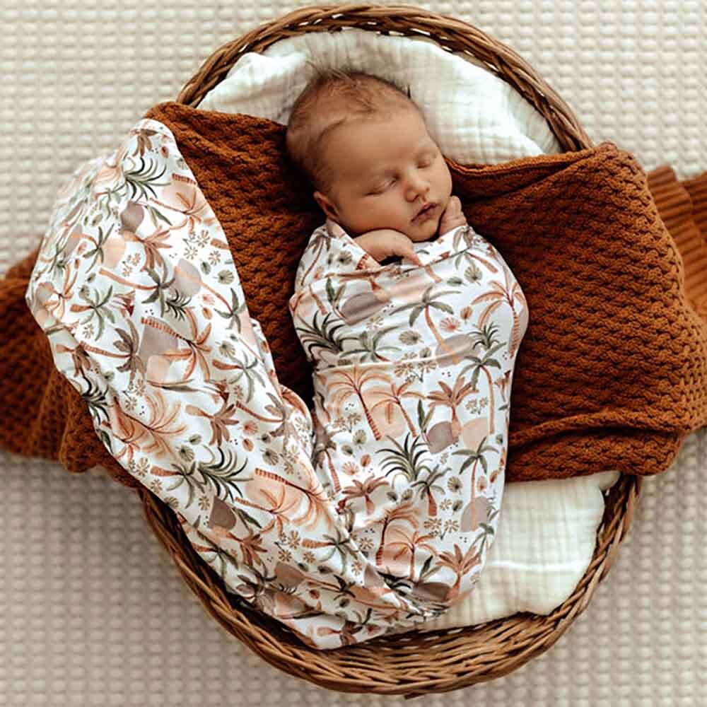 Palm Springs Organic Jersey Wrap &amp; Beanie Set
