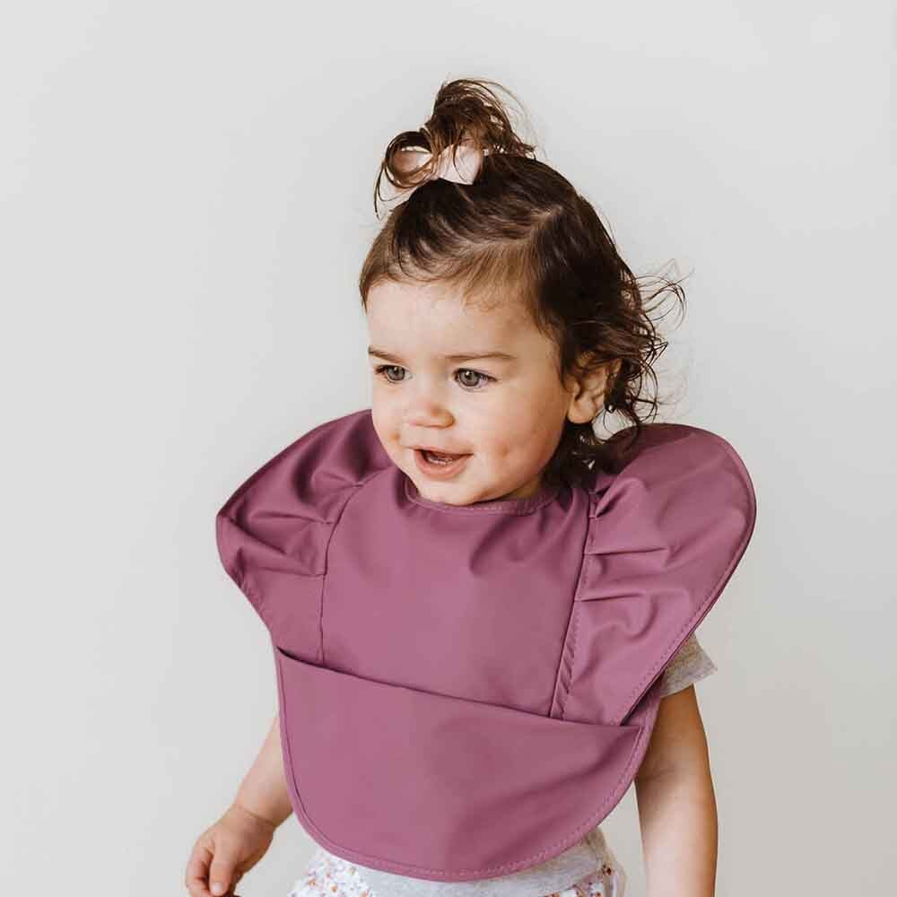 Mauve Frill Snuggle Bib