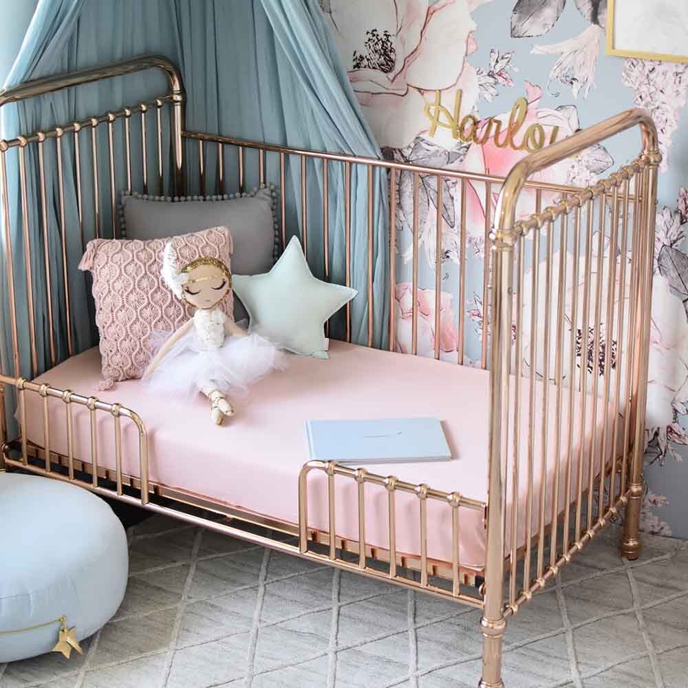 Lullaby Pink Fitted Cot Sheet