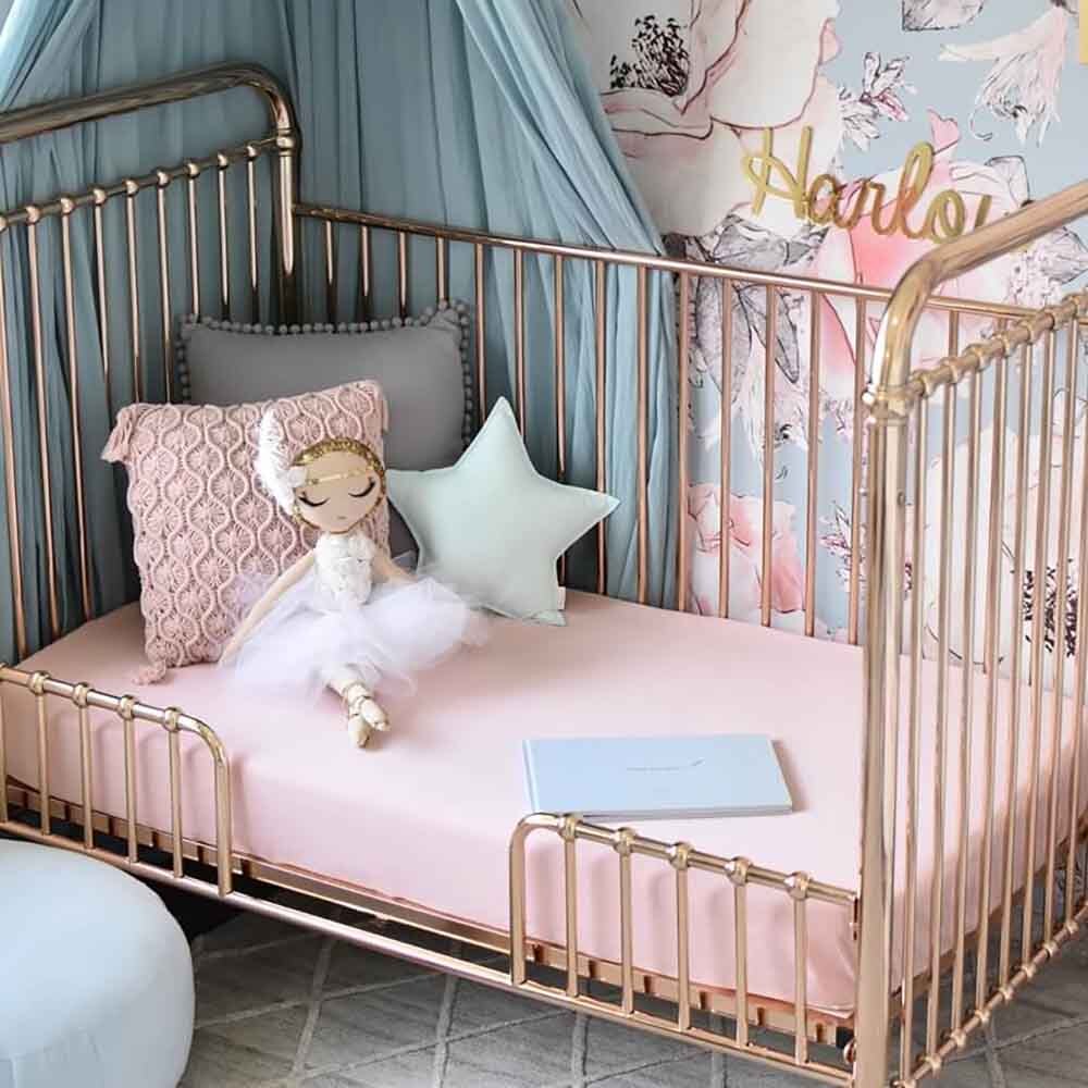 Lullaby Pink Fitted Cot Sheet