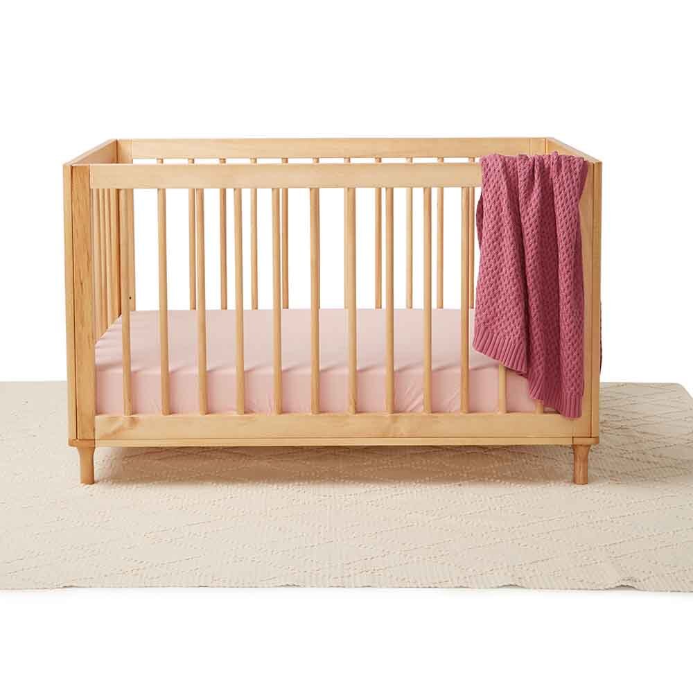 Lullaby Pink Fitted Cot Sheet