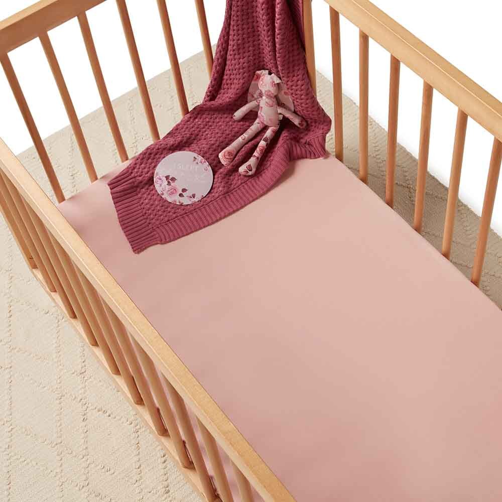 Lullaby Pink Fitted Cot Sheet