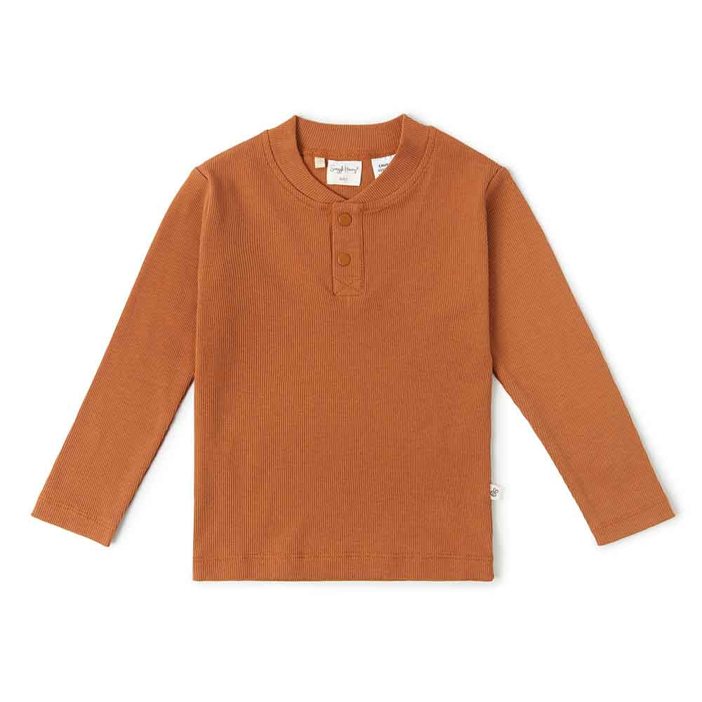 Biscuit Organic Henley Top