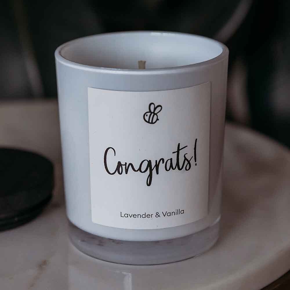 Natural Soy Candle Lavender &amp; Vanilla - Congrats
