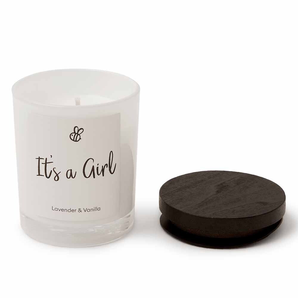 Natural Soy Candle Lavender &amp; Vanilla - It&#39;s a Girl