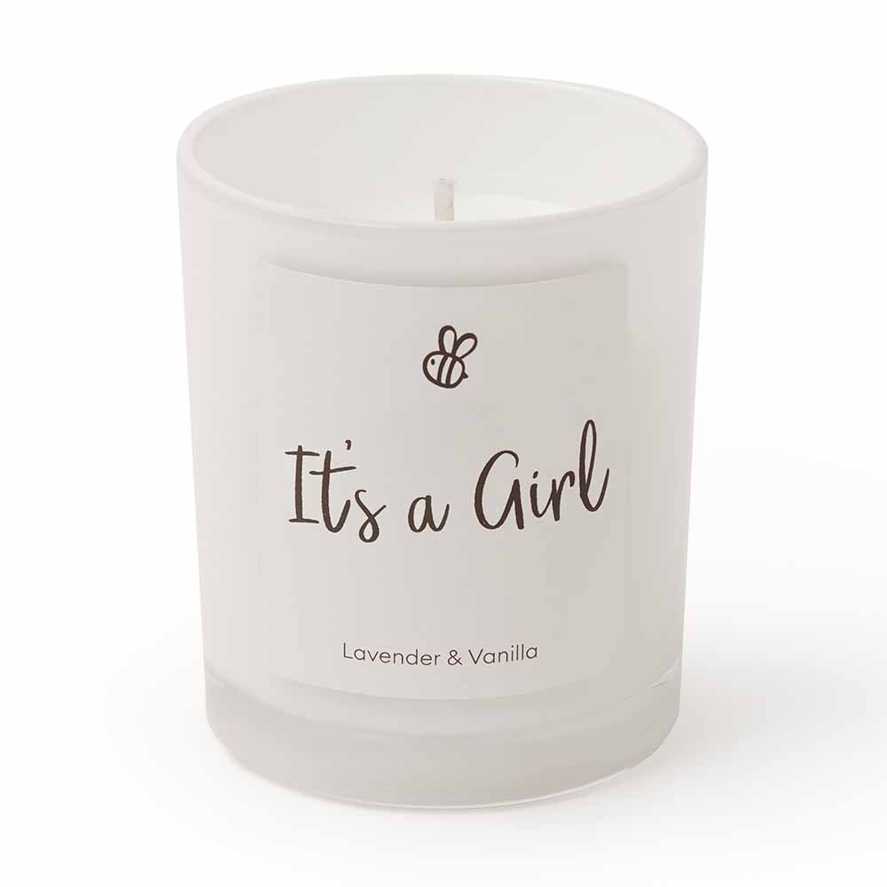 Natural Soy Candle Lavender &amp; Vanilla - It&#39;s a Girl