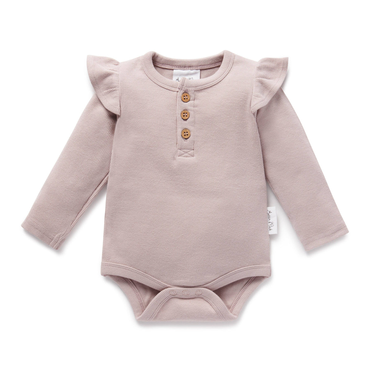 Violet Rib Flutter Bodysuit