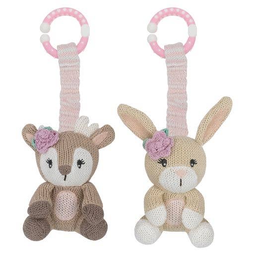 2pk Stroller Toys - Fawn &amp; Bunny