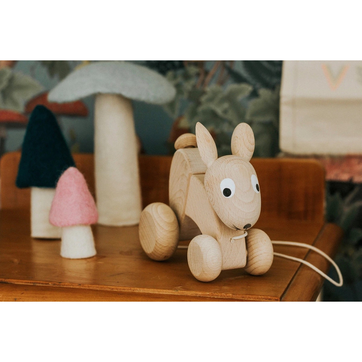 Wooden Pull Along Rabbit - Luna