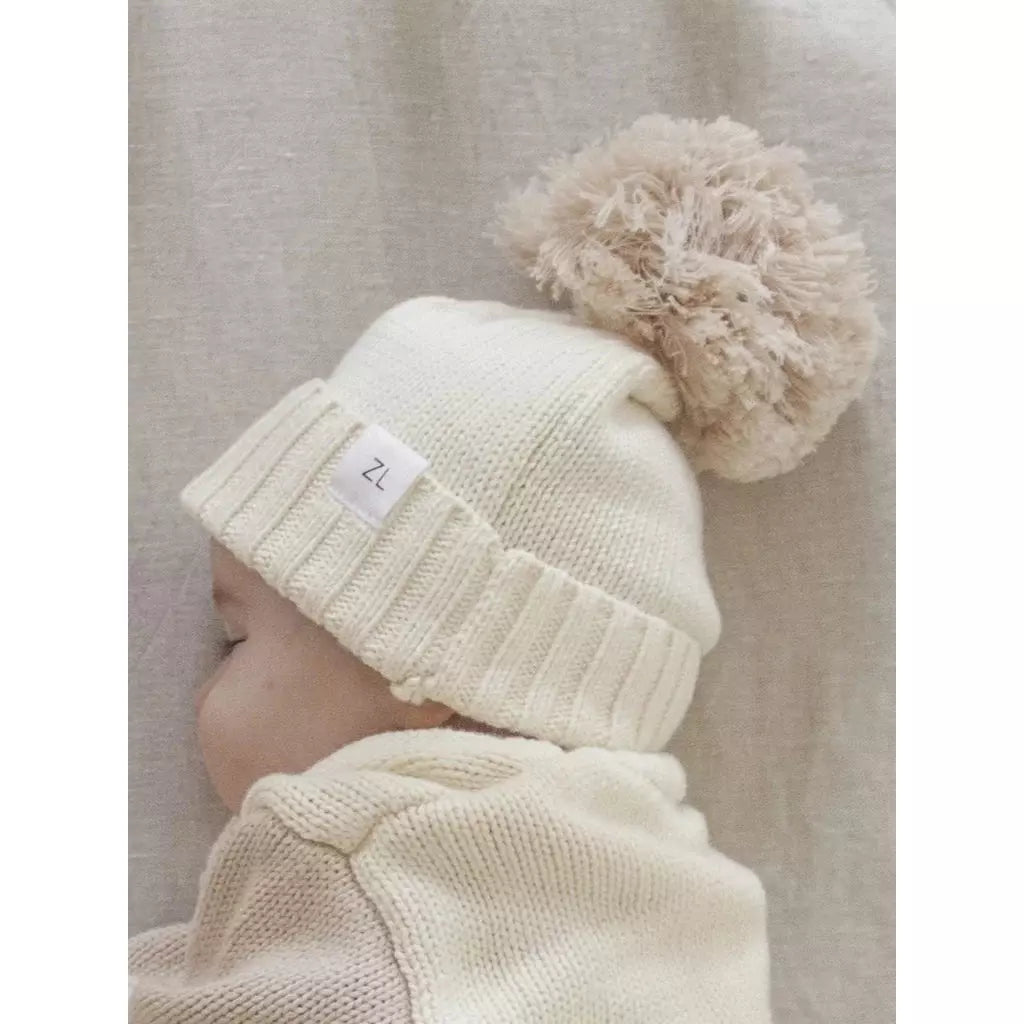 BEANIE | COLOUR BLOCK | NUDE