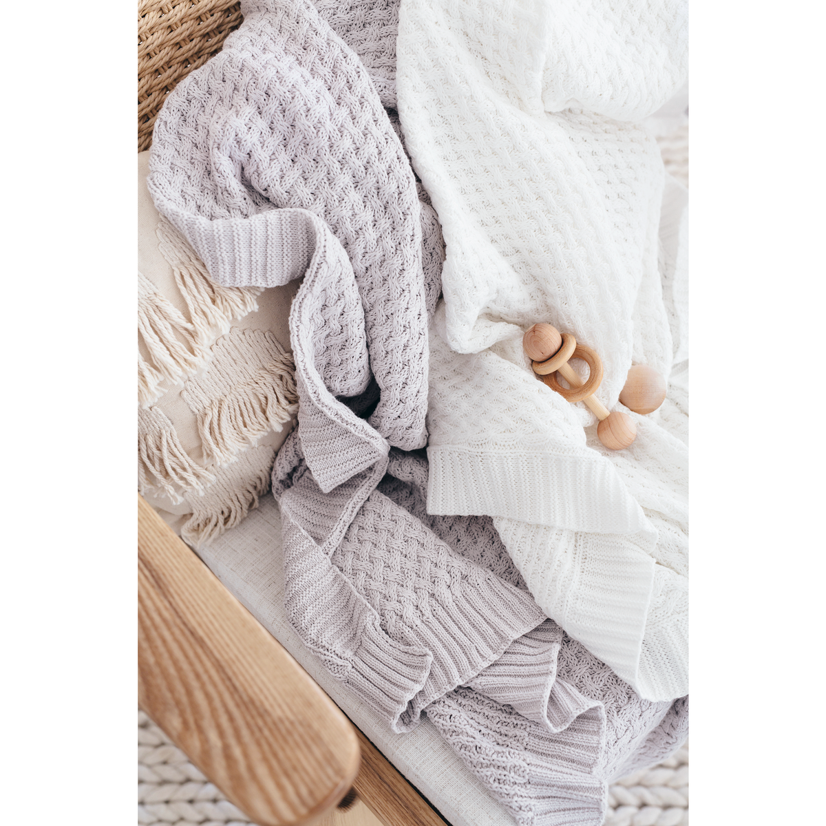 Diamond Knit Baby Blanket