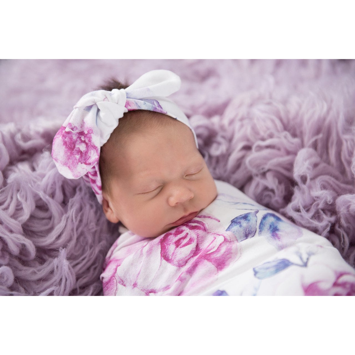 Lilac Skies Snuggle Swaddle &amp; Topknot Set