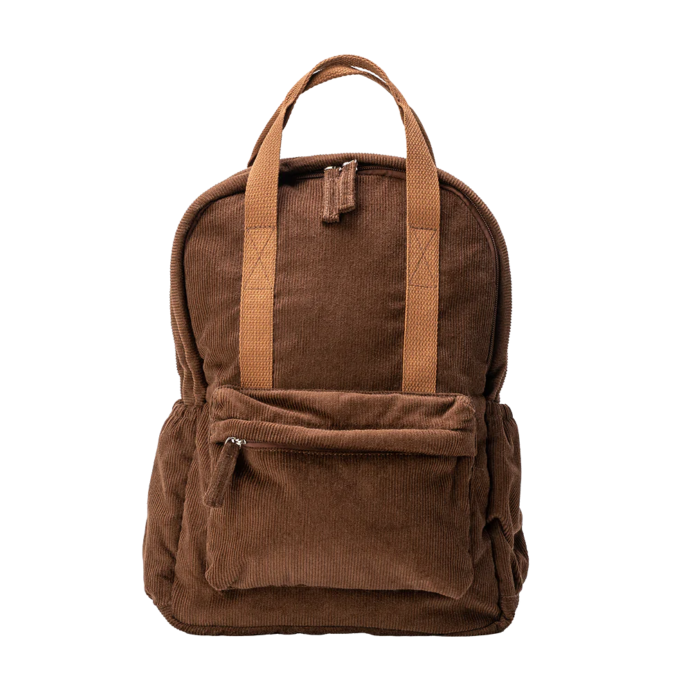 CORDUROY BACKPACK - CHOCOLATE