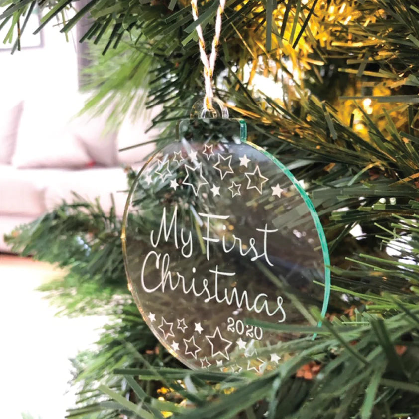 My First Christmas bauble - Glass look