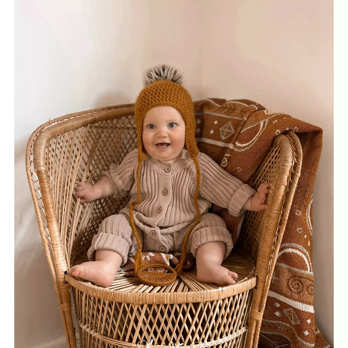 Ribbed Romper - Cacao
