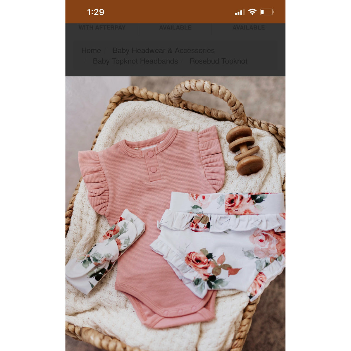 Rosebud Topknot Organic Clothing