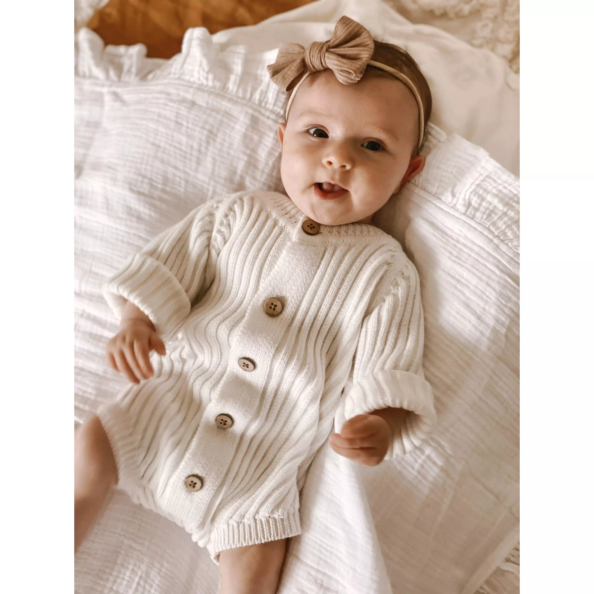 Ribbed Onesie - Milk