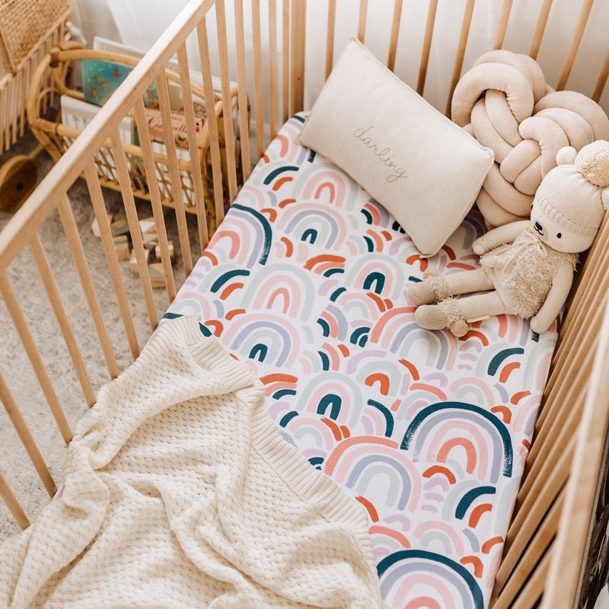 Rainbow Baby Fitted Cot Sheet