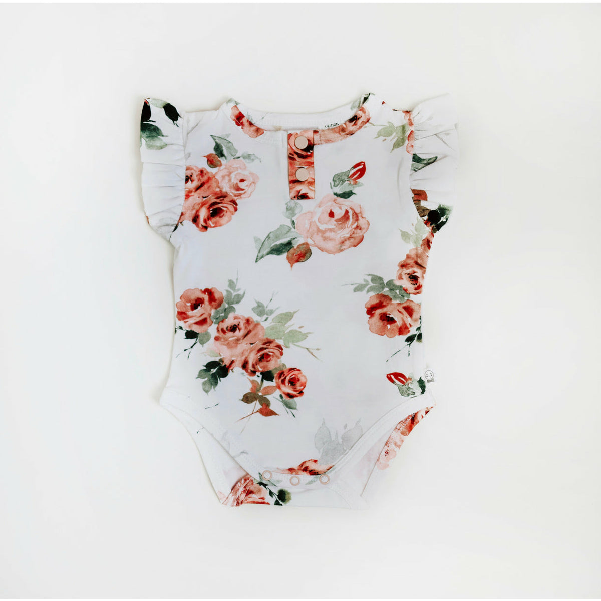 Rosebud Short Sleeve Bodysuit Organic Baby Clothing